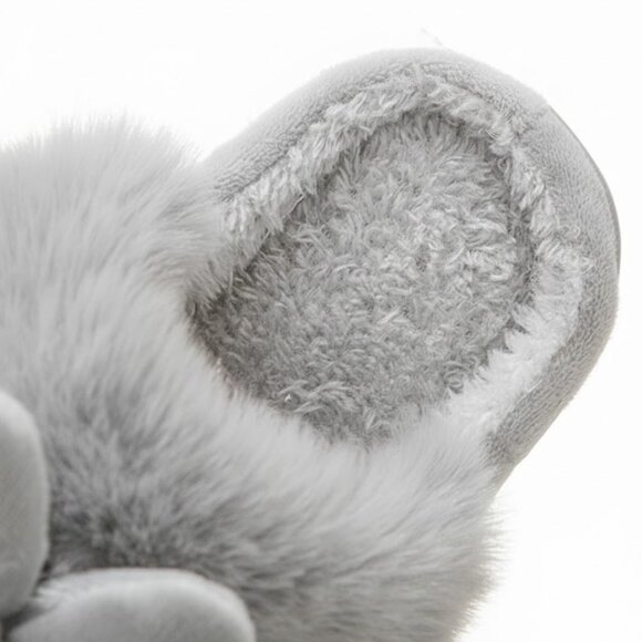 Ultra-Soft Faux Fur Memory Foam Slides - Cute Rabbit Design - Picture 3 of 4